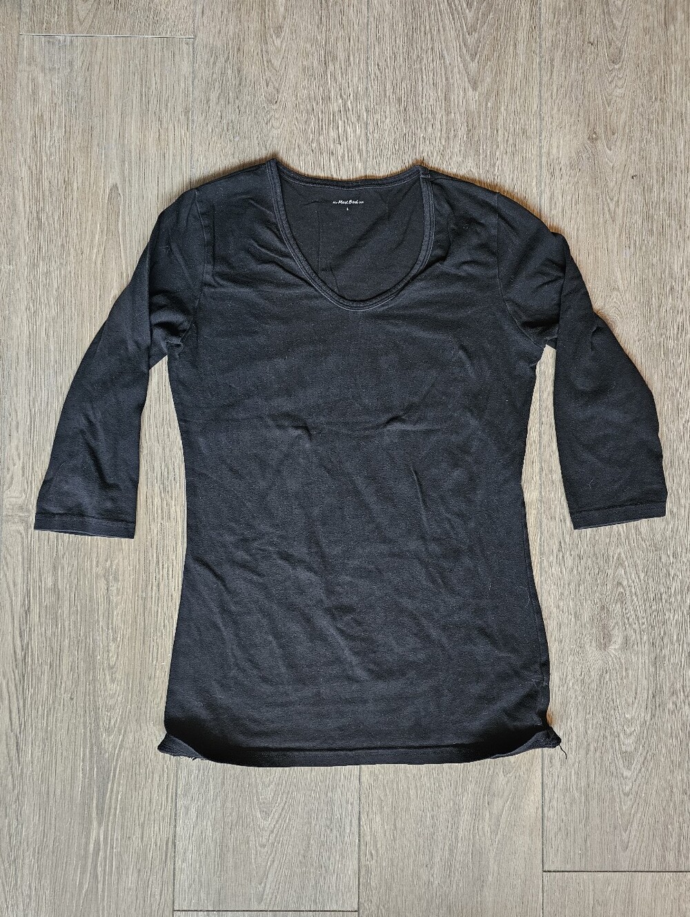 Modbod Black Women's 3/4 Sleeve Top Long Torso